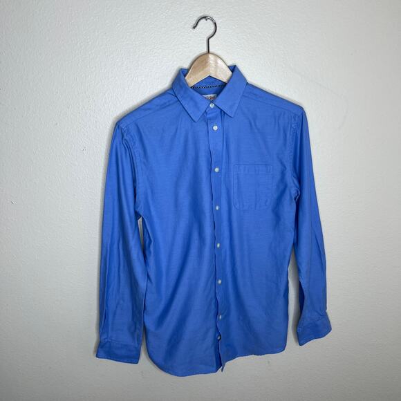 Cat & Jack Blue Long Sleeve Button Up XL - Picture 1 of 10